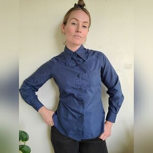 The Sam Vintage Dagger Collar Womens Button Down M